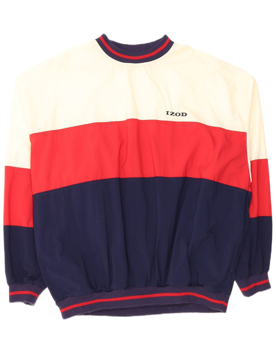 Мужской спортивный пуловер Izod Top XL, темно-синий, нейлон с цветными блоками