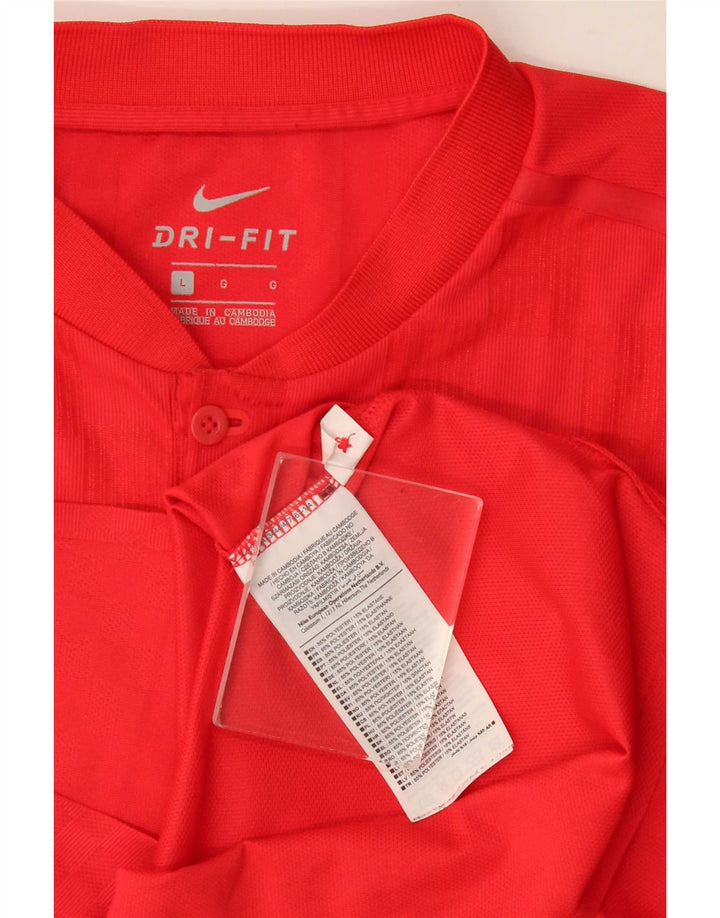 Мужская футболка Nike Dri Fit, большой красный полиэстер
