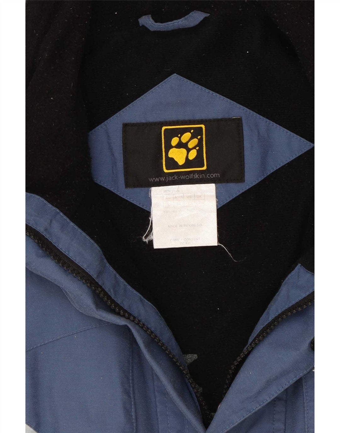 Мужская лыжная куртка Jack Wolfskin UK 40/42, большая синяя, полиамид с цветными блоками