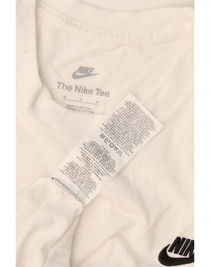 NIKE Mens T-Shirt Top Medium White Cotton