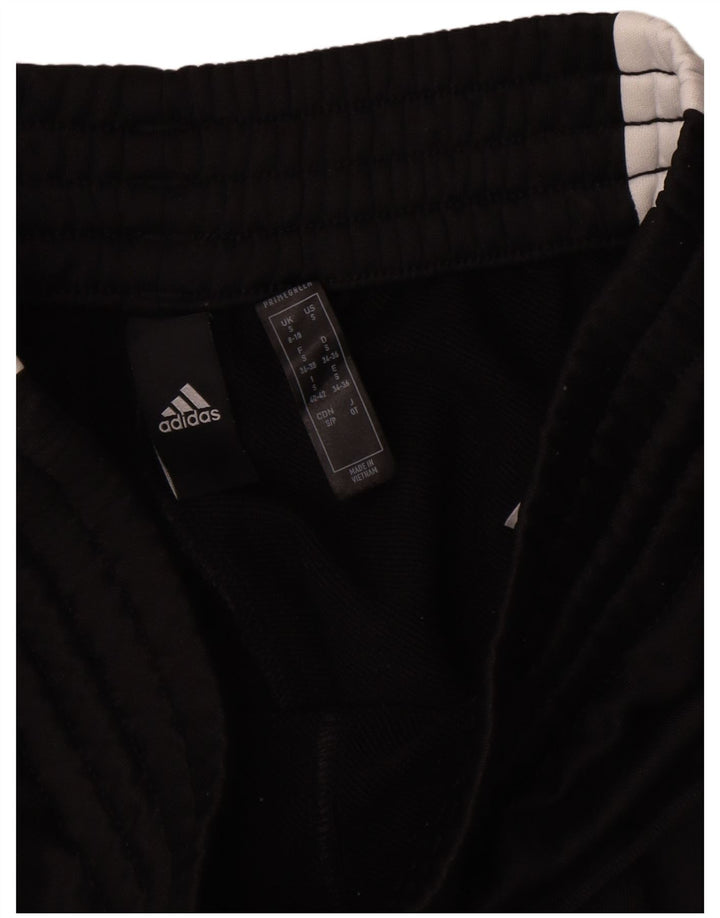 Женские спортивные брюки Adidas UK 10, маленькие черные полиэстер с цветными блоками