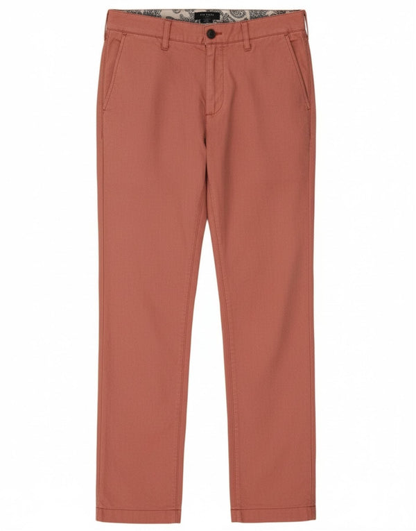 Ted Baker Mens Slim Chino Trousers W32 L32 Pink Cotton