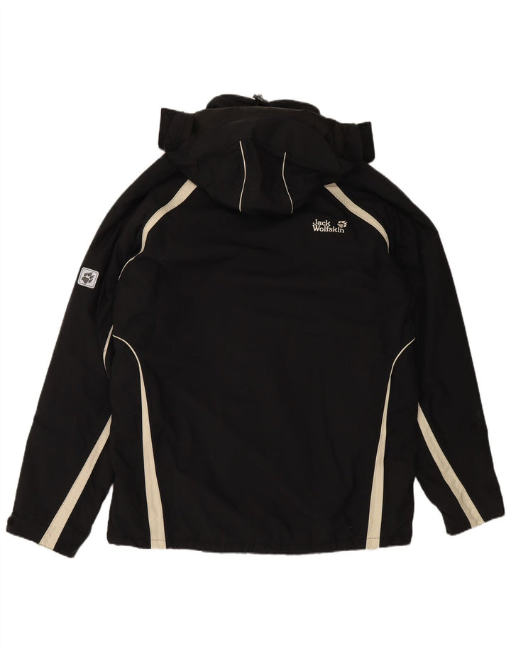 Мужская ветровка с капюшоном JACK WOLFSKIN UK 44 XL, черная с цветными блоками