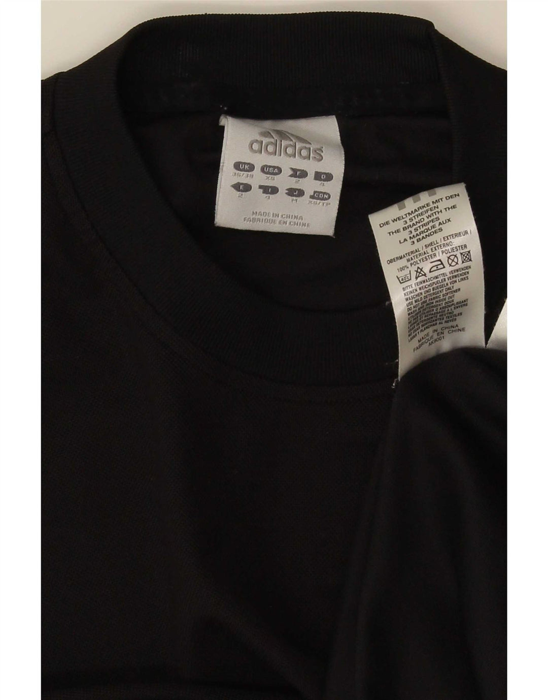 Мужская футболка Adidas Top UK 36/38, маленькая, черная, полиэстер