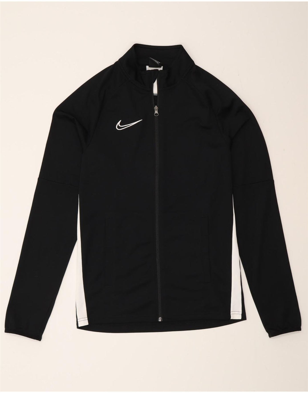 Мужская спортивная куртка Nike Dri Fit, маленькая черная полиэстер с цветными блоками