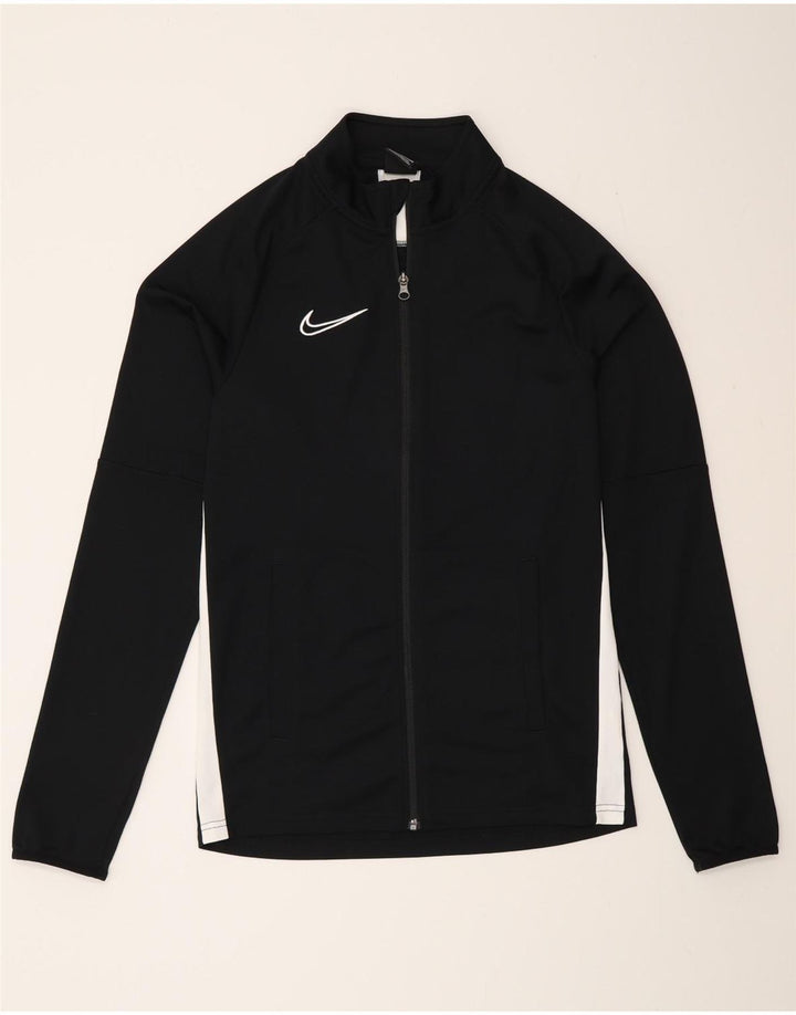 Мужская спортивная куртка Nike Dri Fit, маленькая черная полиэстер с цветными блоками