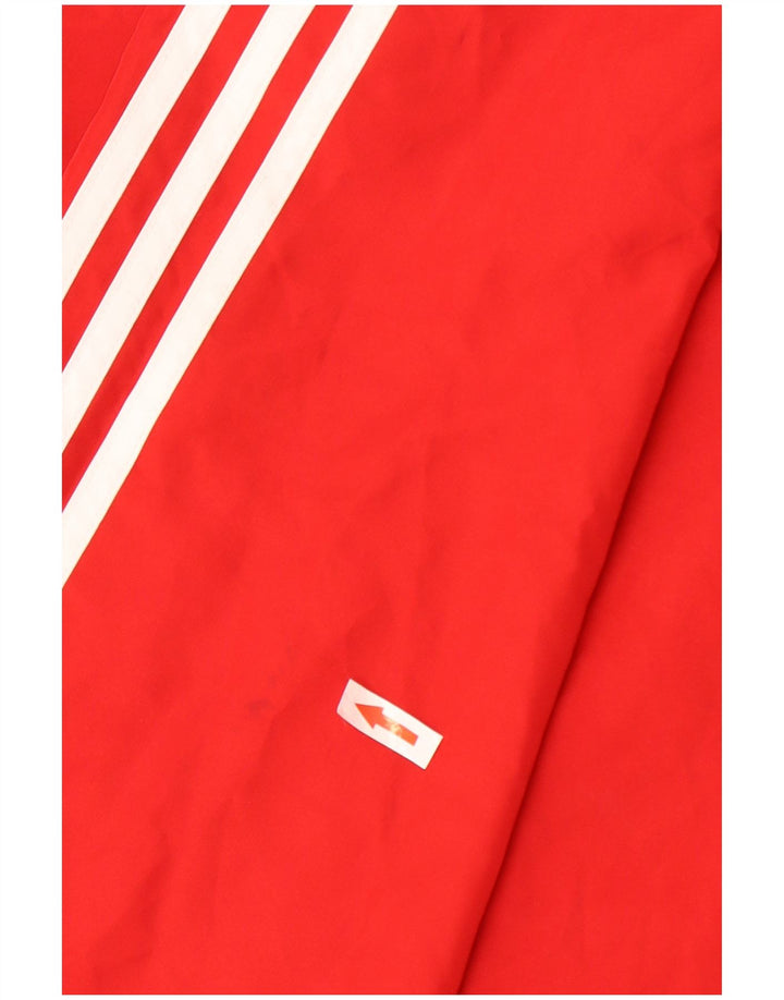 Мужской спортивный костюм Adidas, верхняя куртка, средний красный полиэстер с цветными блоками