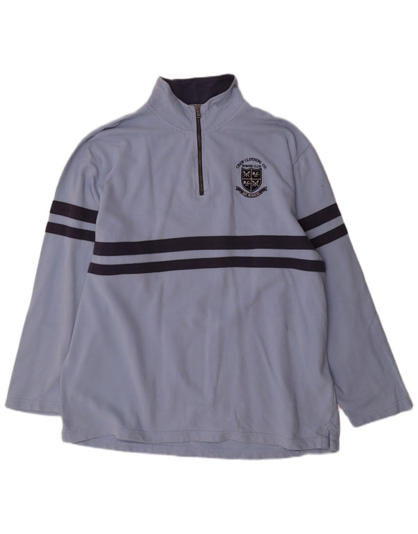 Crew Clothing Мужской свитшот с воротником на молнии джемпер 2XL синий с цветными блоками хлопок