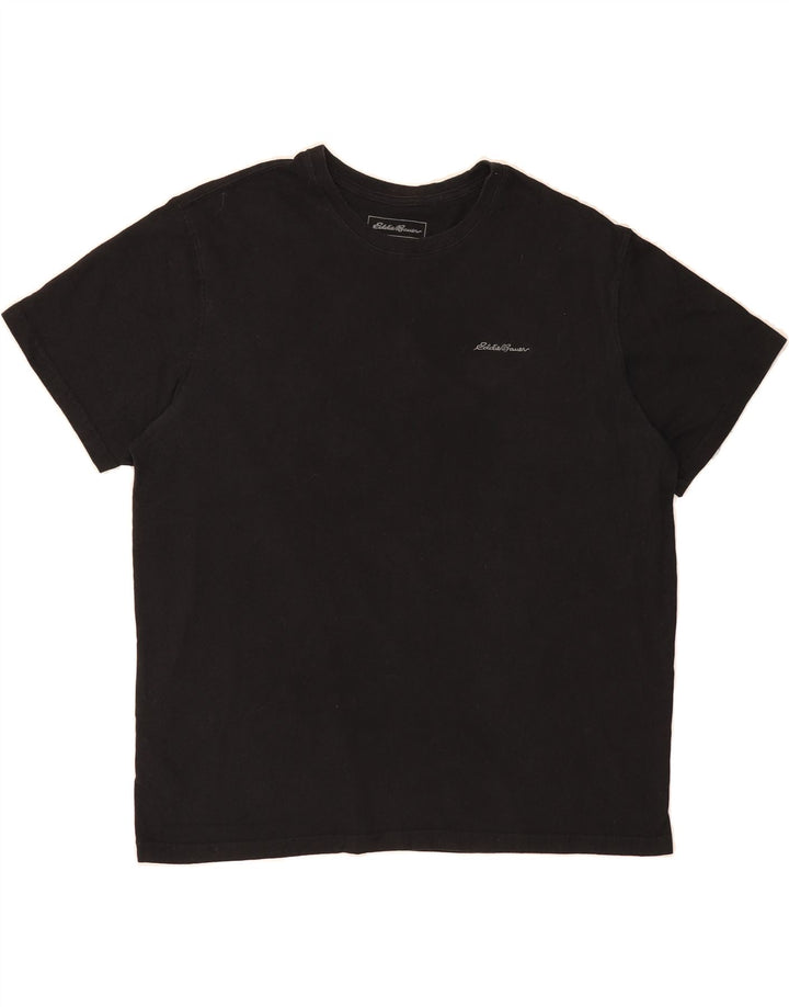 EDDIE BAUER Mens T-Shirt Top XL Black Cotton Vintage Eddie Bauer and Second-Hand Eddie Bauer from Messina Hembry 