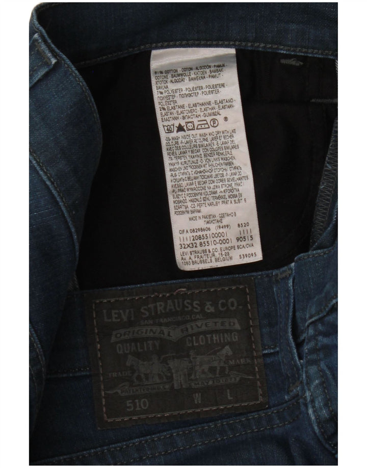Мужские джинсы Levi's Slim 510 W32 L27 синие, хлопок
