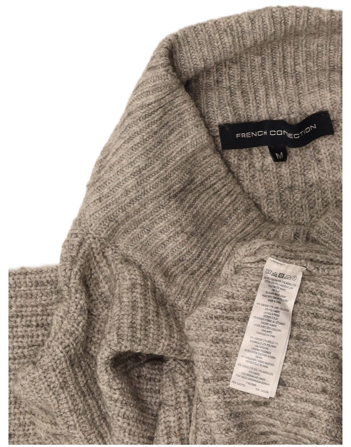 FRENCH CONNECTION Womens Turtle Neck Jumper Sweater UK 14 Medium Grey