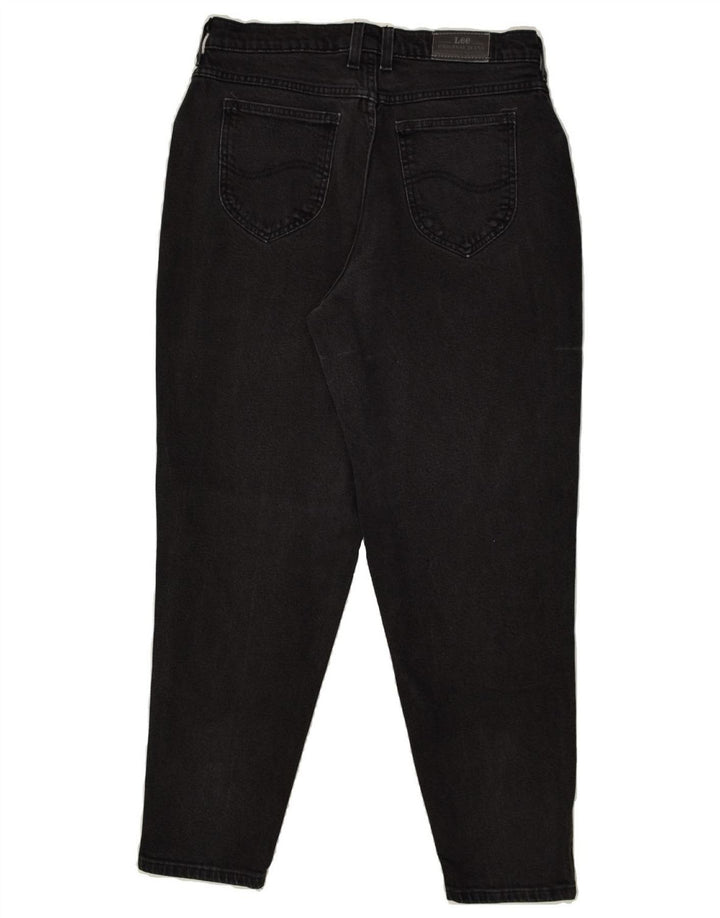 LEE Womens Petite High Waist Tapered Jeans US 12 Large W30 L27 Black | Vintage Lee | Thrift | Second-Hand Lee | Used Clothing | Messina Hembry 