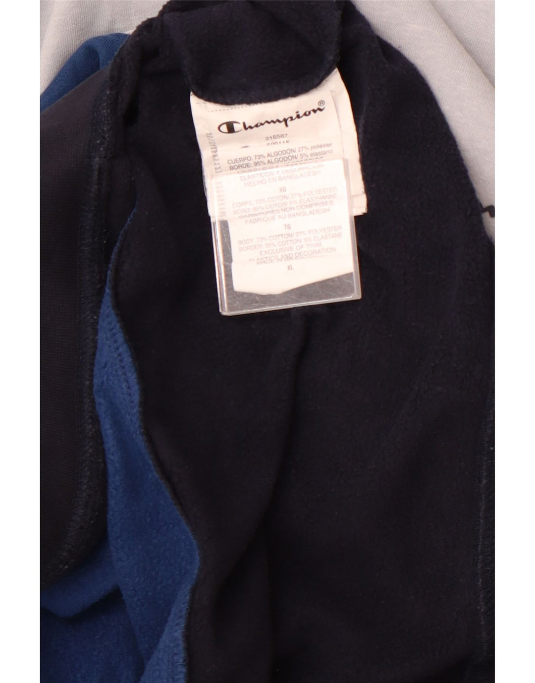 Мужской джемпер с капюшоном CHAMPION XL, разноцветный хлопок с цветными блоками