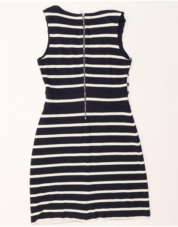 TOMMY HILFIGER Женское платье-футляр без рукавов UK 14, большие белые полоски