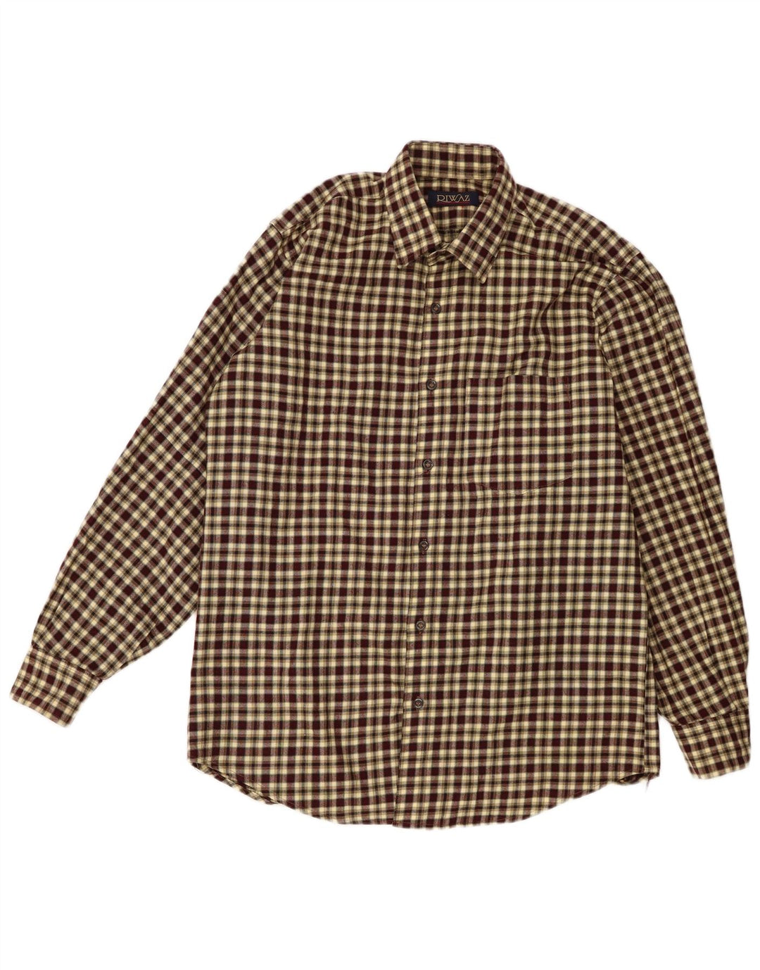 Мужская фланелевая рубашка VINTAGE в разноцветную клетку среднего размера