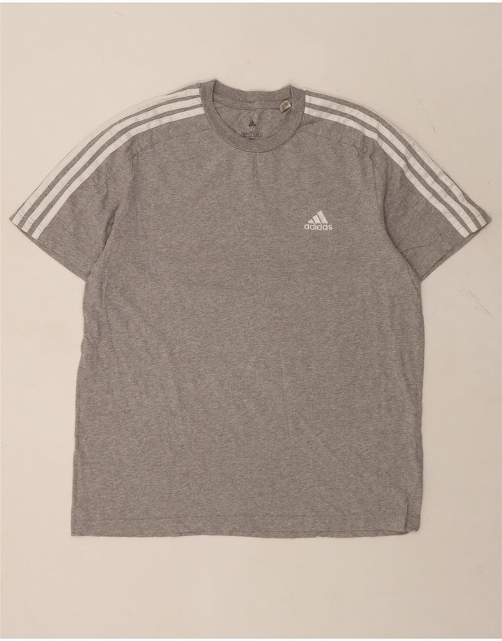 Мужская футболка ADIDAS, большой серый хлопок