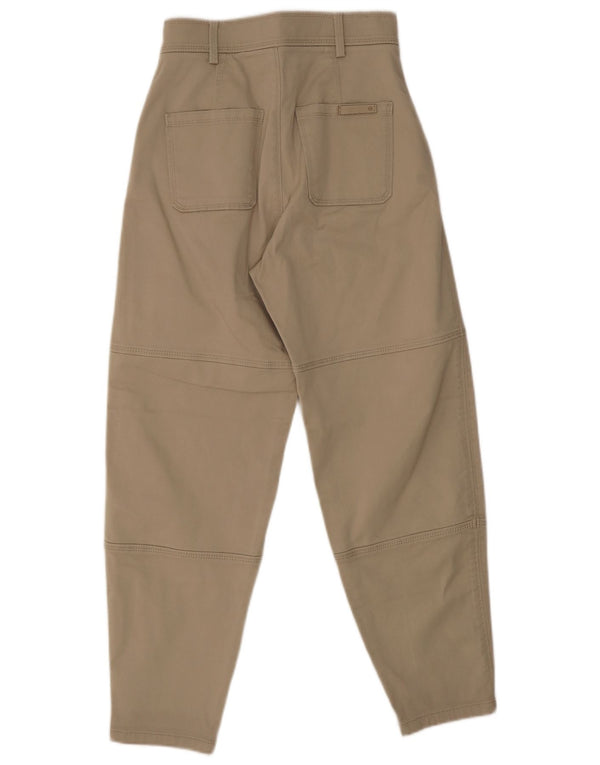 Женские брюки-чиносы Massimo Dutti с высокой талией EU 34 2XS W24 L27 Бежевые