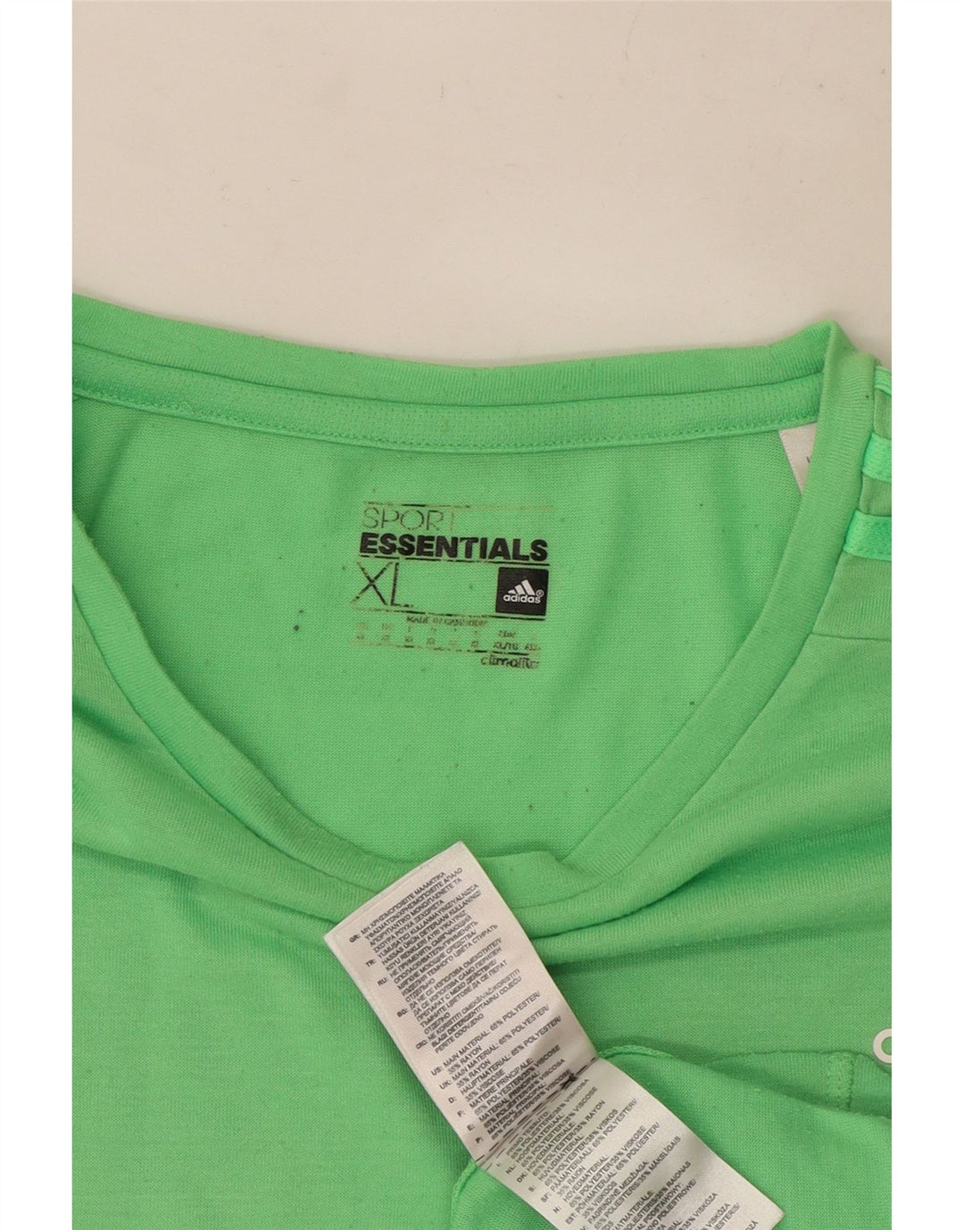 Adidas Мужская футболка Climalite Top XL Зеленый полиэстер
