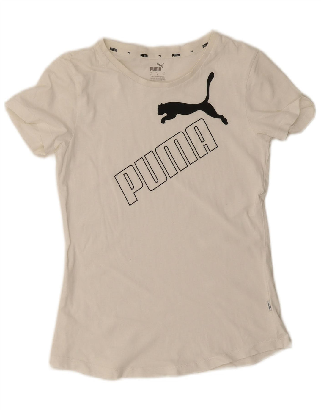 Женская футболка с рисунком Puma Top UK 10, маленькая белая