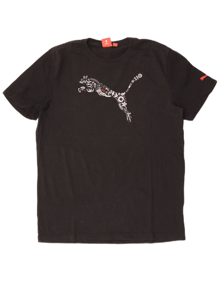 Мужская футболка с рисунком Puma, большая черная