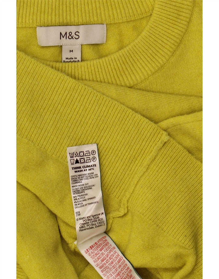 Женский джемпер с вырезом «лодочка» Marks & Spencer UK 14, средний желтый
