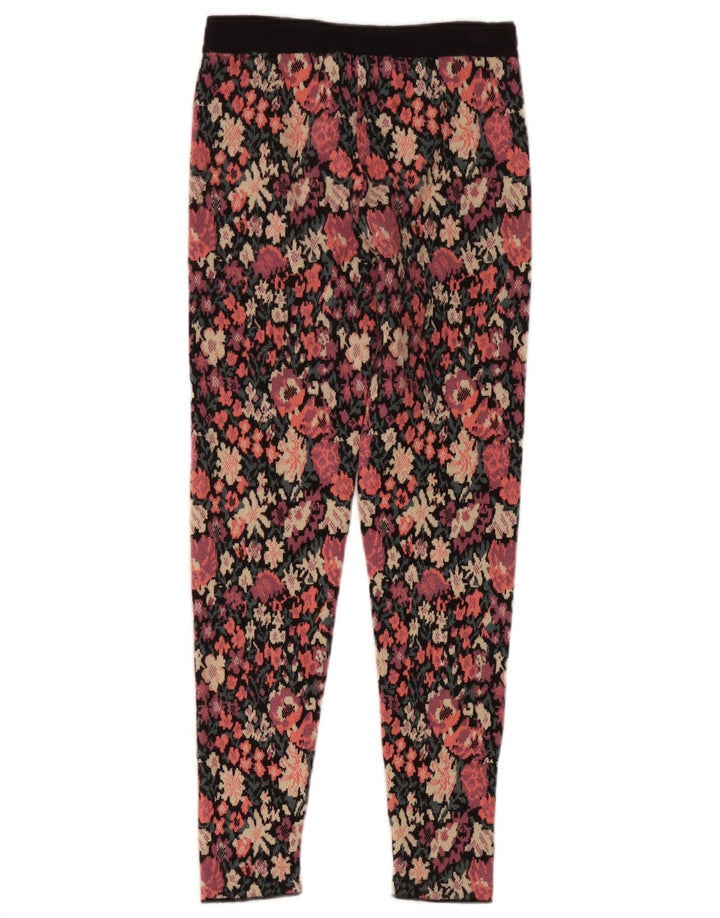 Женские леггинсы Zara UK 8, маленькие, разноцветные, из полиэстера с цветочным принтом