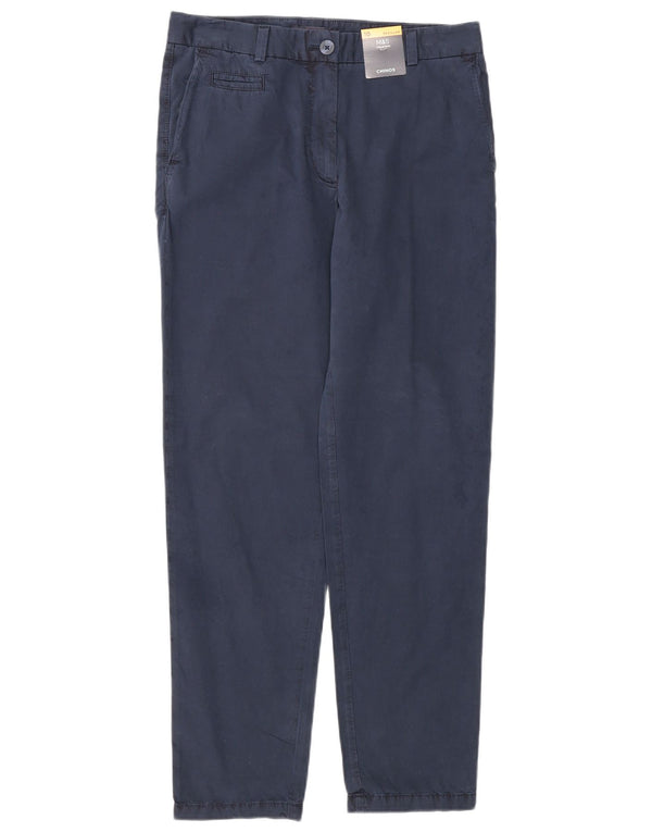 Женские брюки-чиносы Marks & Spencer UK 10, маленькие W32 L29, темно-синие