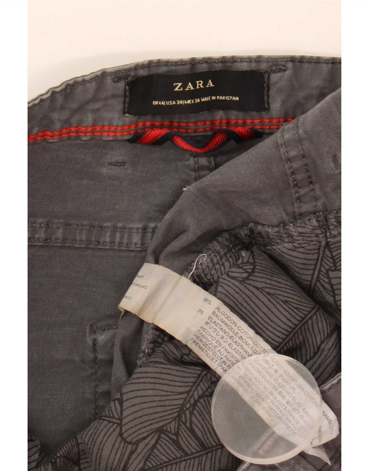 Мужские узкие джинсы Zara EU 44, большие W34 L29, серый хлопок