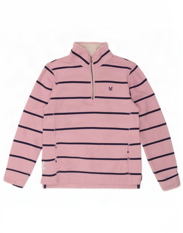Crew Clothing Womens Oversized Sweatshirt Jumper UK 10 Small Pink Striped