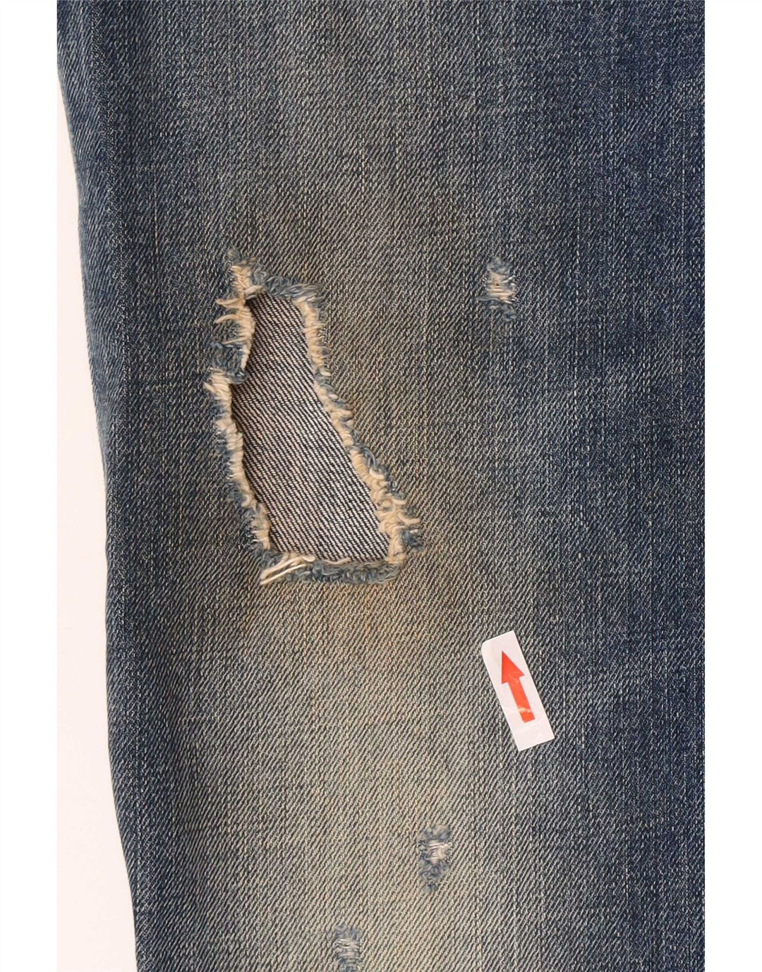 Dsquared Женские прямые джинсы с потертостями IT 44 Medium W30 L27 Синий хлопок