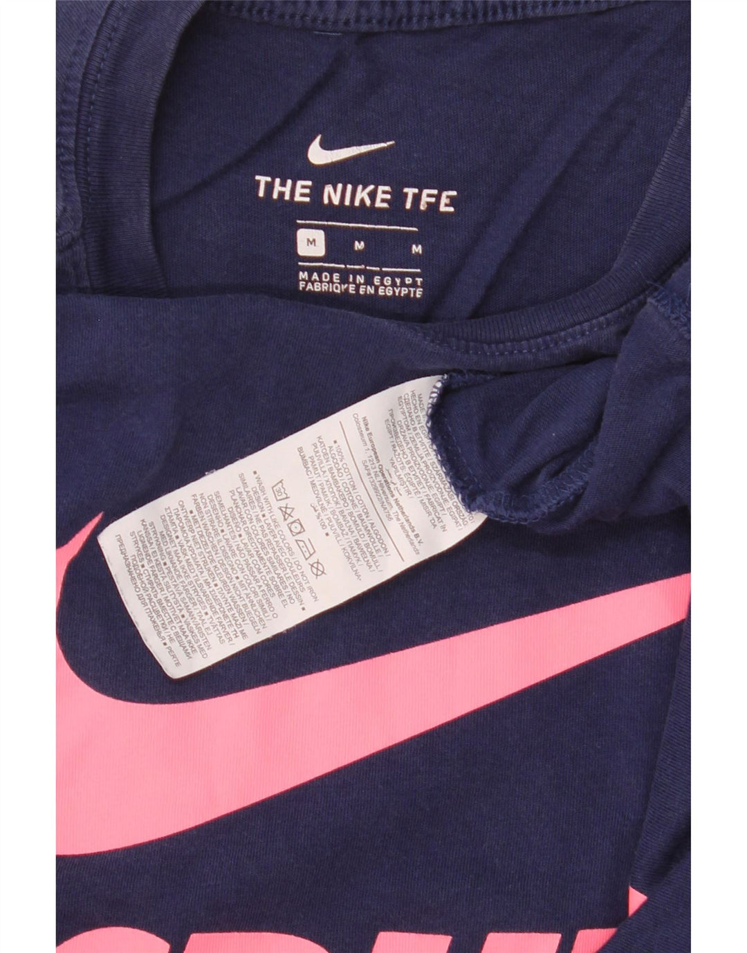 Мужская футболка с рисунком Nike, темно-синий, хлопковый топ среднего размера