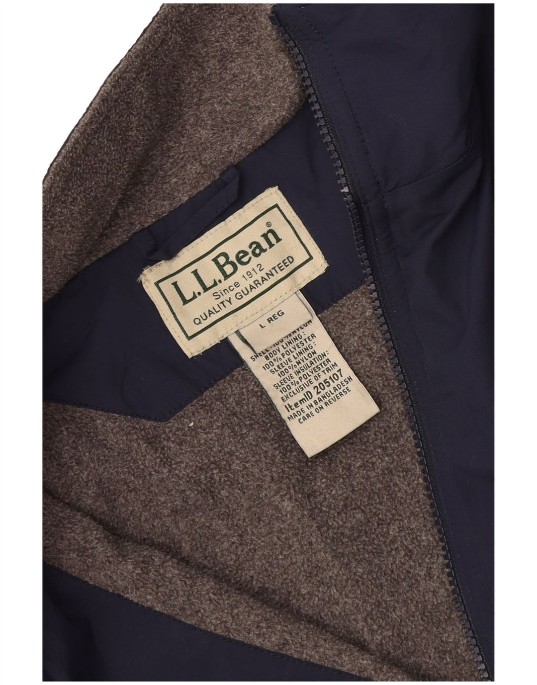 Мужская куртка-бомбер L.L.Bean UK 40, большая темно-синяя, полиэстер