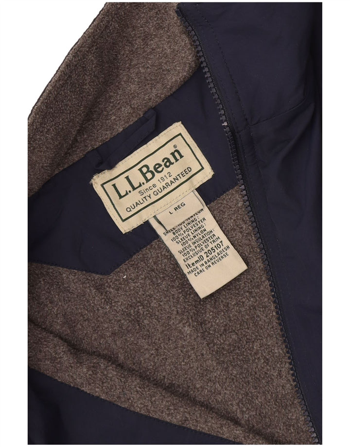 Мужская куртка-бомбер L.L.Bean UK 40, большая темно-синяя, полиэстер