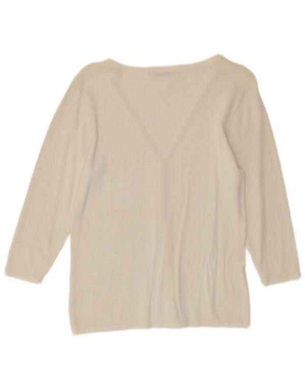 Женский кардиган-свитер Marks & Spencer UK 10, маленький Off White