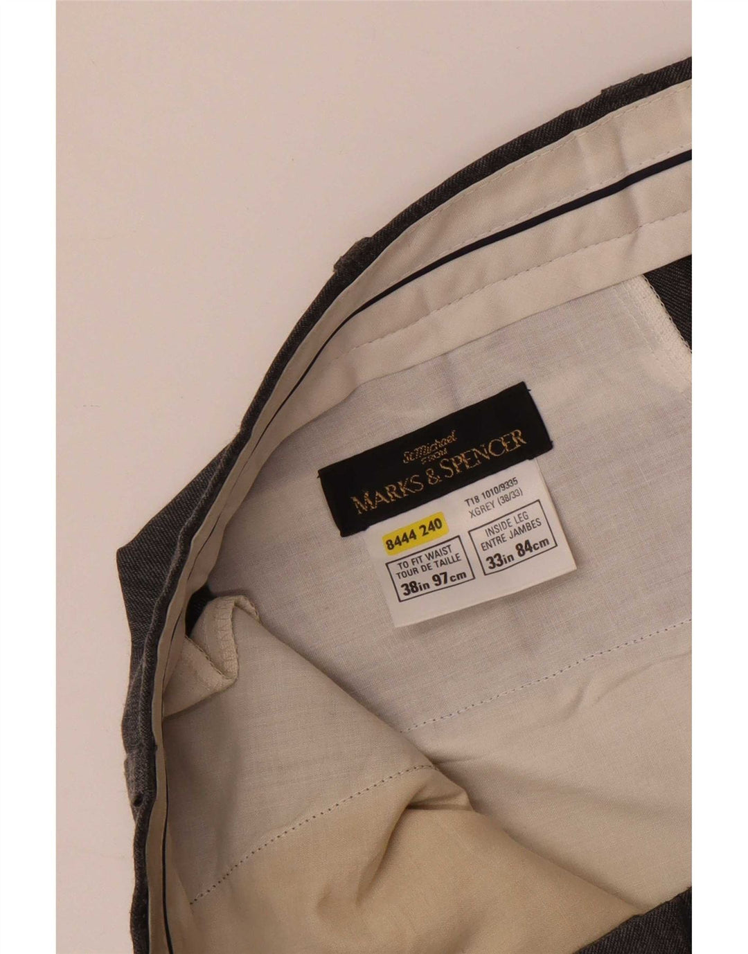Мужские прямые костюмные брюки Marks & Spencer St. Michael W38 L33 серые