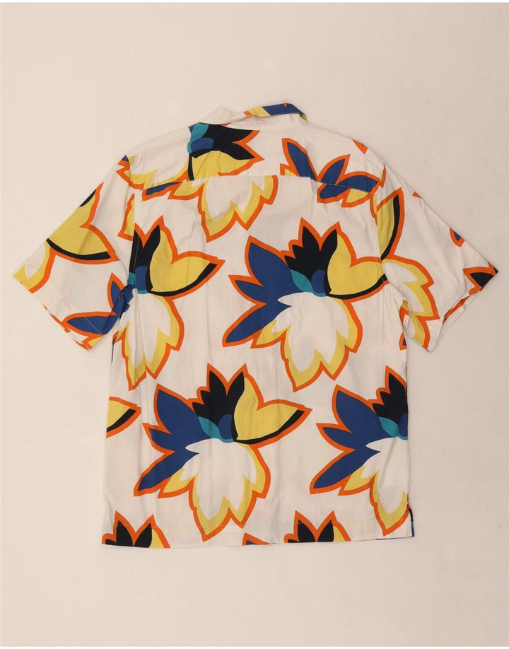 Мужская рубашка с коротким рукавом Penguin, средний белый цвет с цветочным принтом