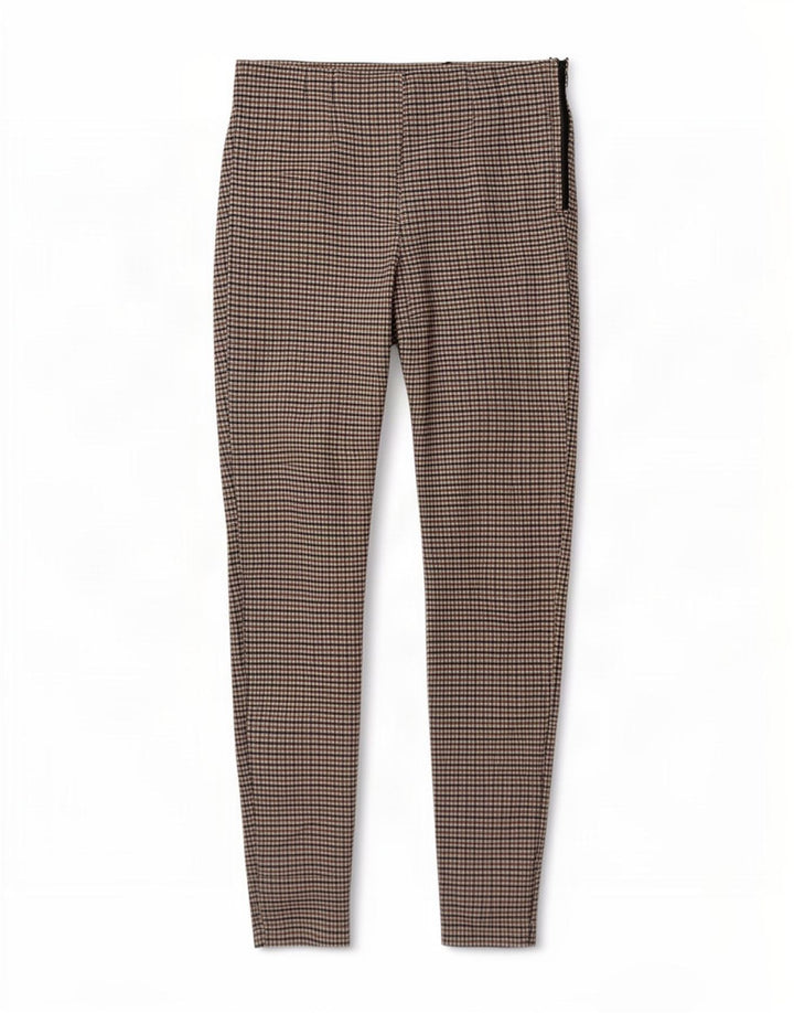 Женские леггинсы Zara UK 12, средний коричневый в клетку