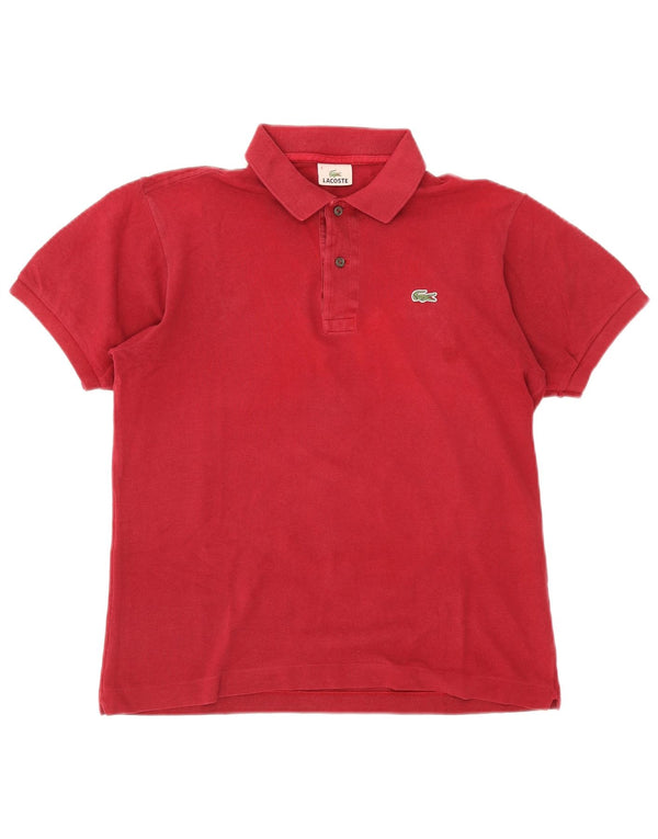 Мужская рубашка-поло Lacoste, размер 4, средний красный хлопок, размер 4