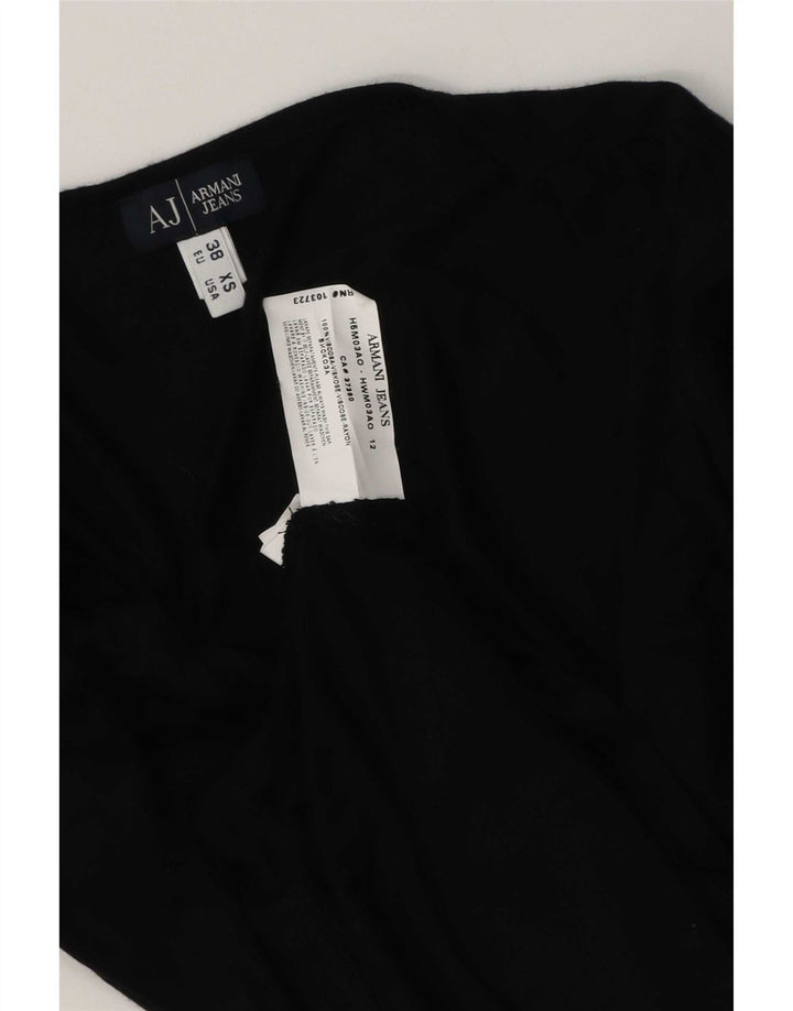Armani Jeans Женский топ с рукавом 3/4 EU 38 Средний Черный Вискоза