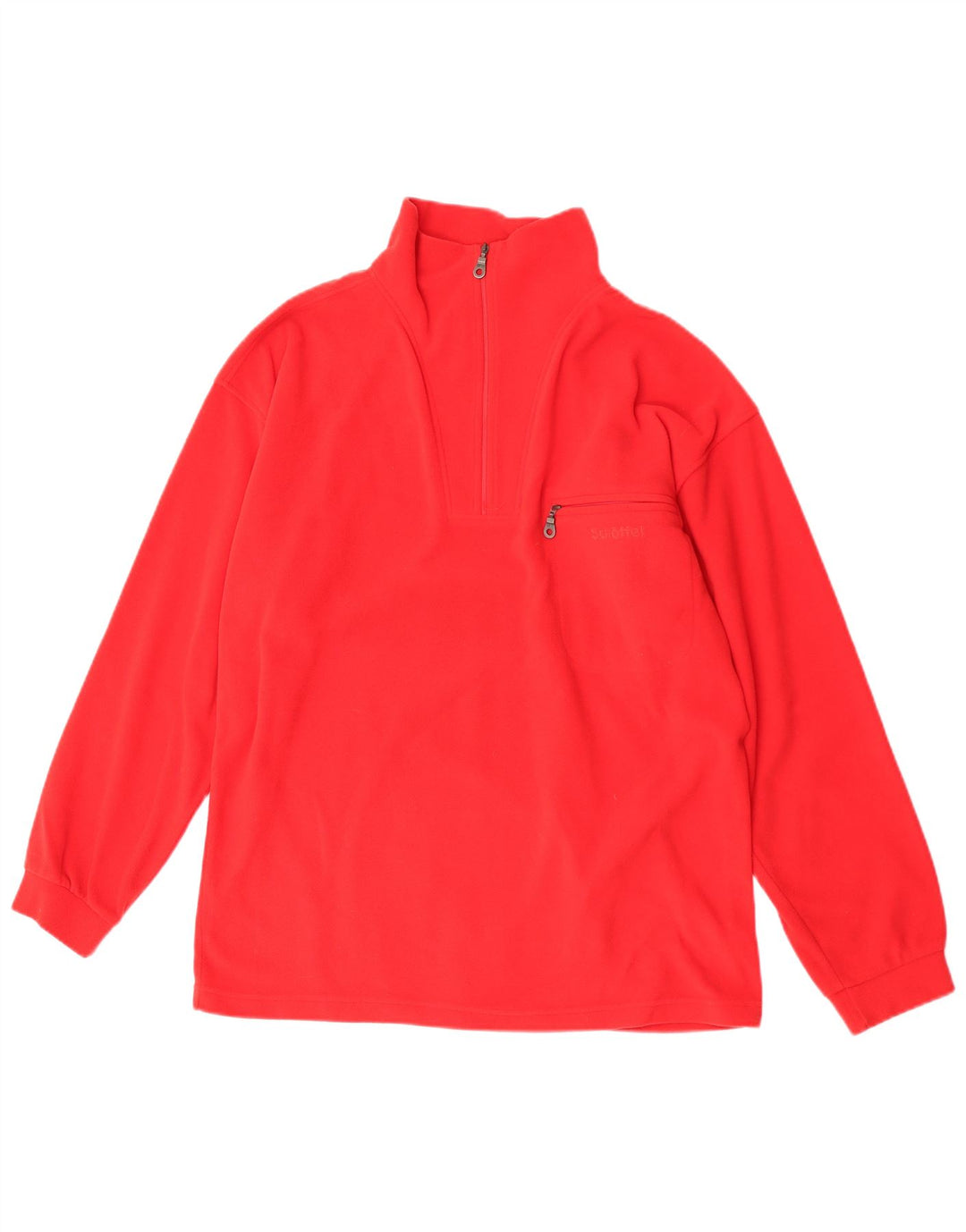 Schoffel Мужской флисовый джемпер с воротником на молнии, средний красный