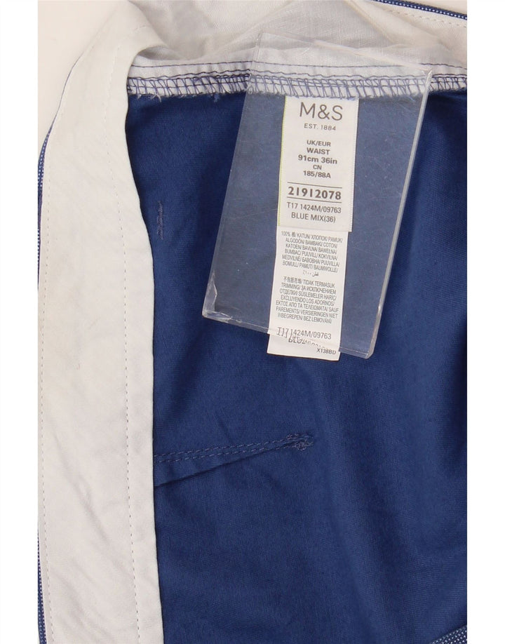 Мужские шорты чинос MARKS & SPENCER W36, большие синие, хлопок