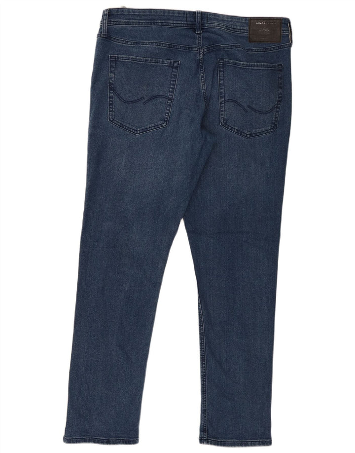 Мужские узкие джинсы Jack & Jones W36 L32, синий хлопок