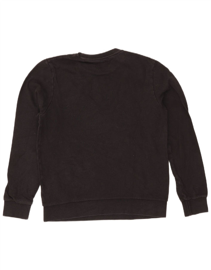 Мужской свитшот с рисунком Jack & Jones, хлопковый джемпер среднего размера, черный
