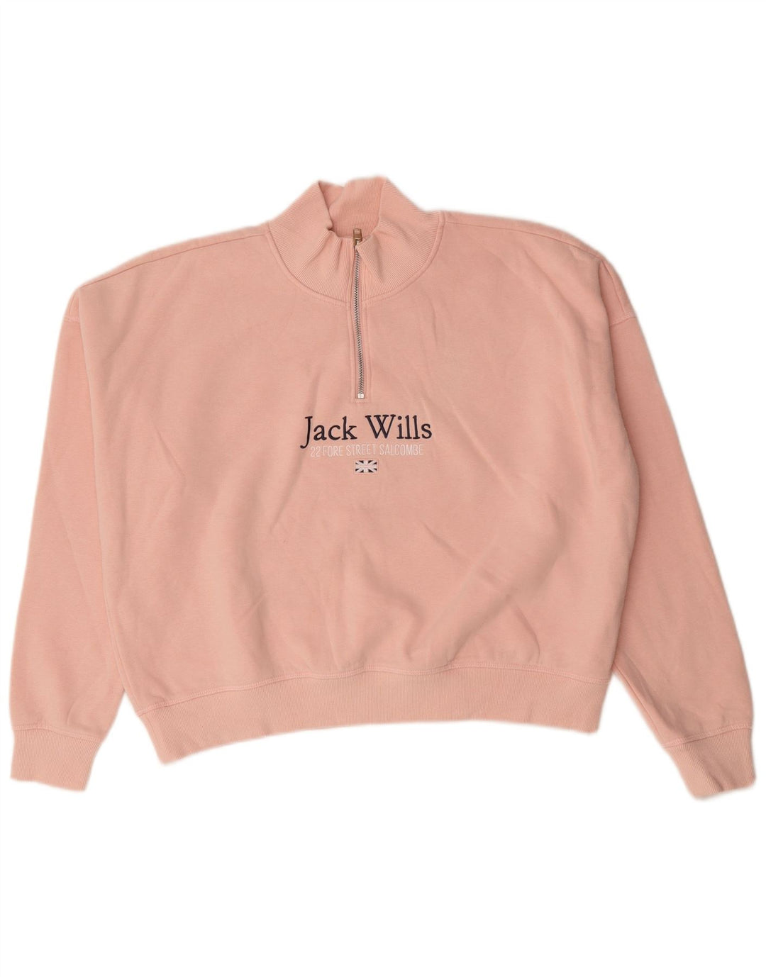 Женский джемпер оверсайз с рисунком Jack Wills UK 14, большой розовый