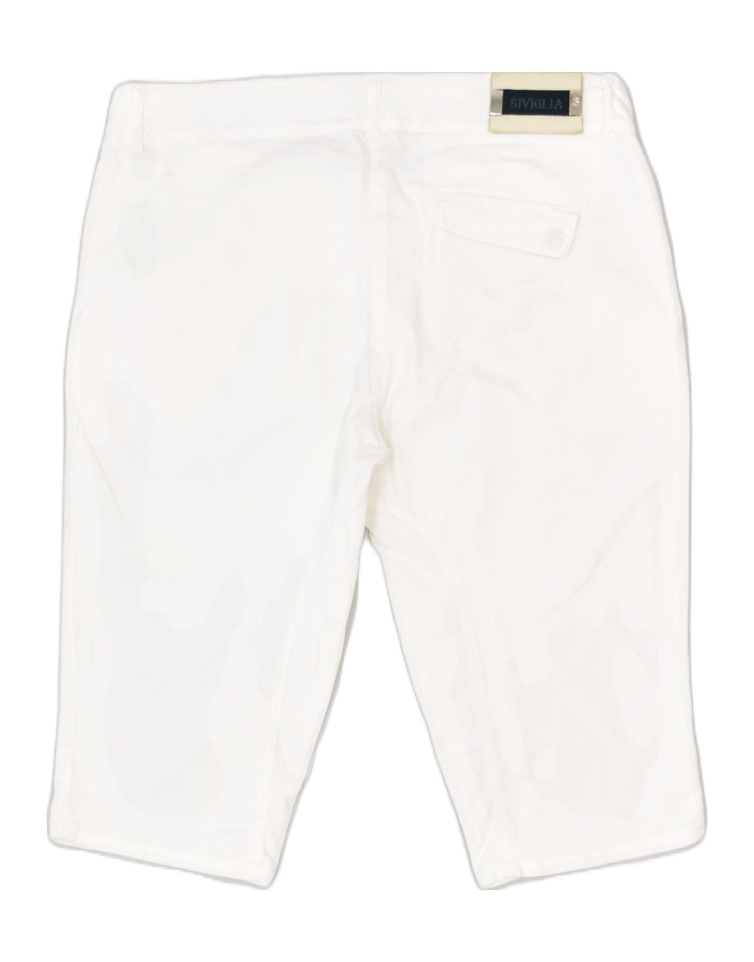 SIVIGLIA Womens Capri Trousers W31 L15 White Cotton Classic | Vintage | Thrift | Second-Hand | Used Clothing | Messina Hembry 