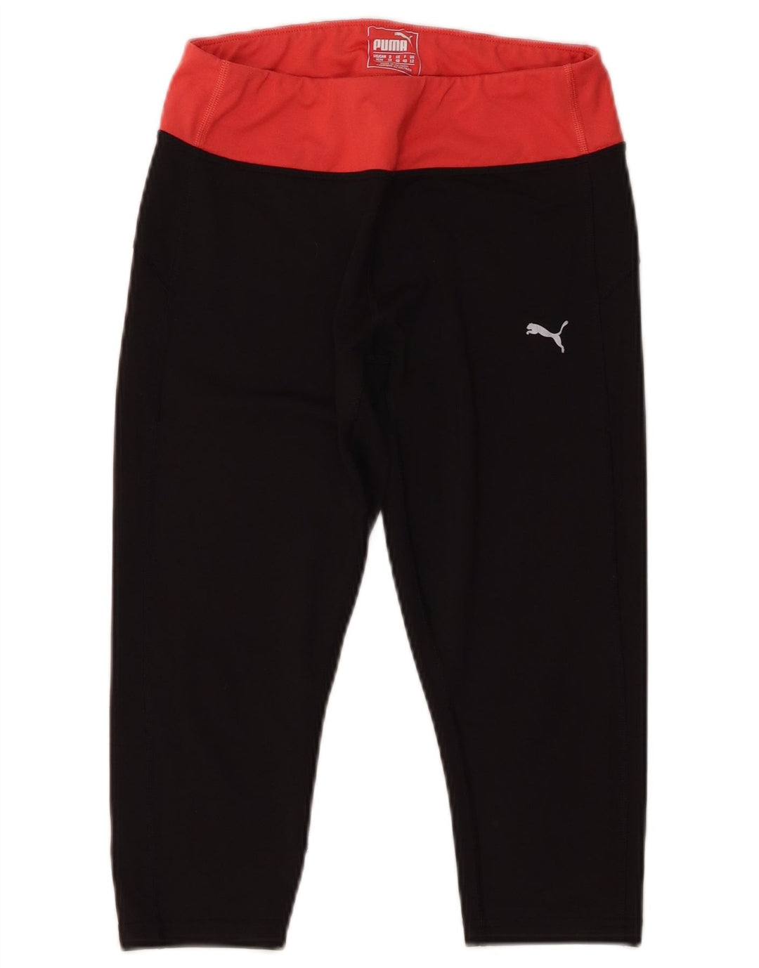 Женские леггинсы-капри Puma UK 12, средний черный, полиэстер с цветными блоками