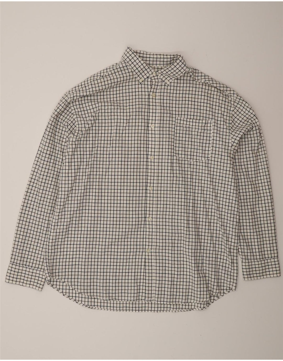 Мужская рубашка Jack & Jones 2XL из хлопка в мелкую клетку белого цвета
