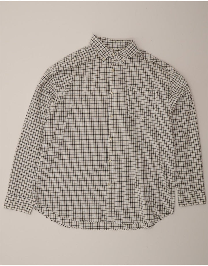 Мужская рубашка Jack & Jones 2XL из хлопка в мелкую клетку белого цвета
