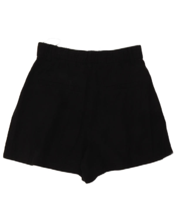 Женские шорты чинос с высокой талией Zara XS W24, черные, лиоцелл