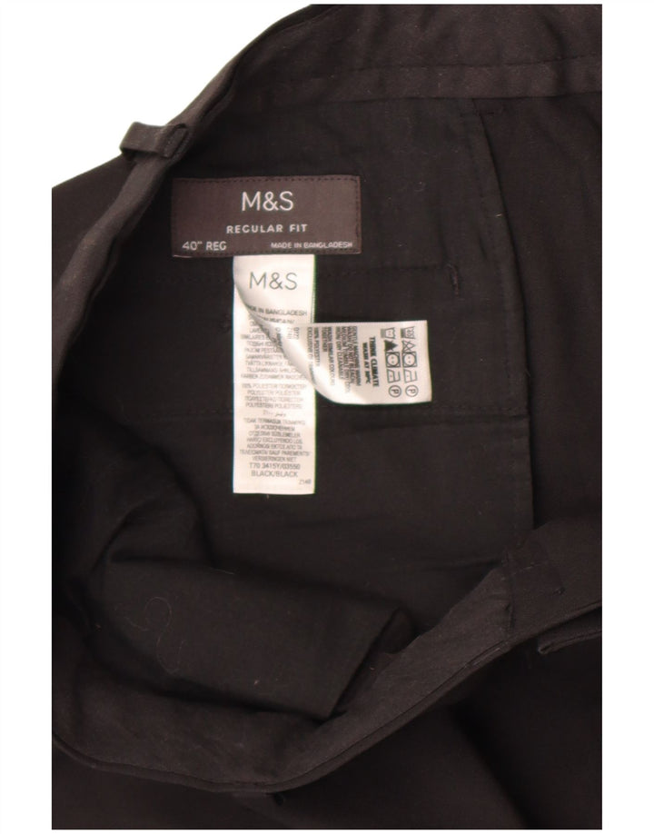 Мужские прямые брюки-чиносы Marks & Spencer W40 L31 черные